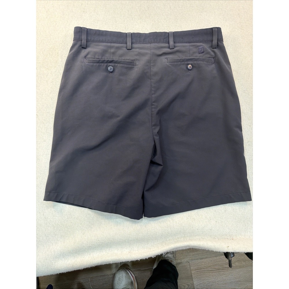 Foot Joy Navy Blue Flat Front Golf Casual Shorts Size W34 Classic Preppy - Picture 13 of 14